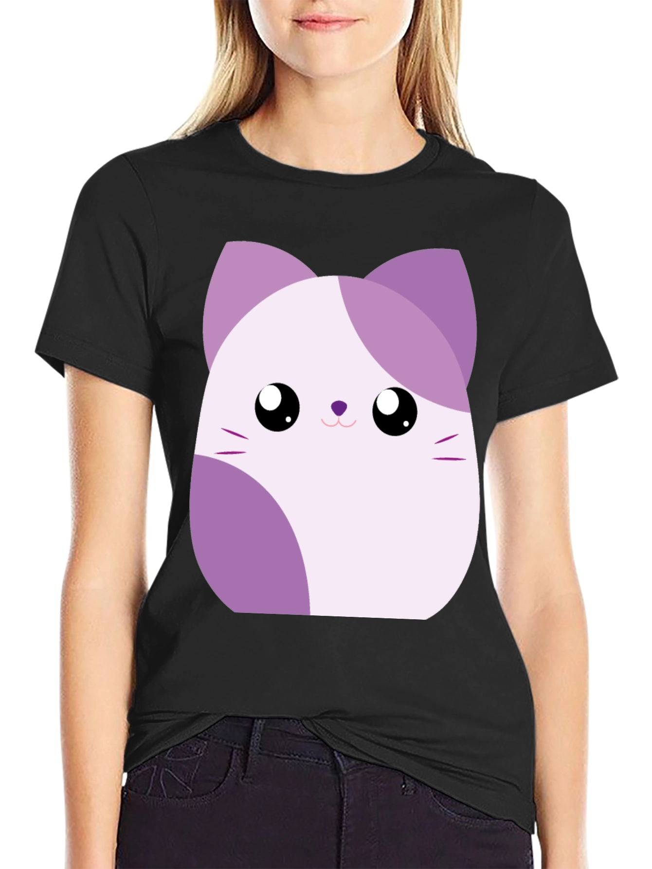 Cute Cat Squish T-Shirt - Kawaii Style