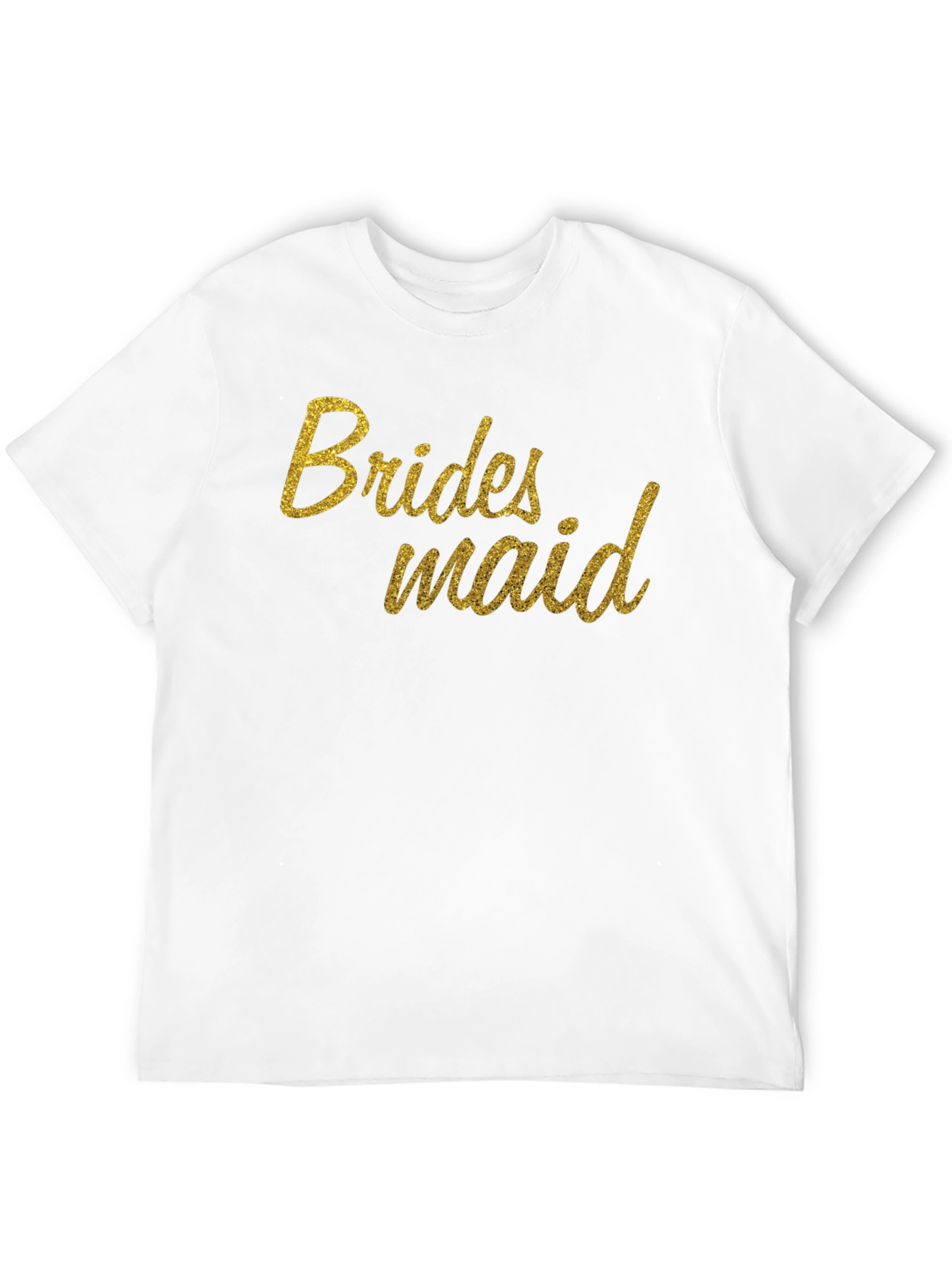 Bridesmaid Glitter Print Crew Neck T-Shirt