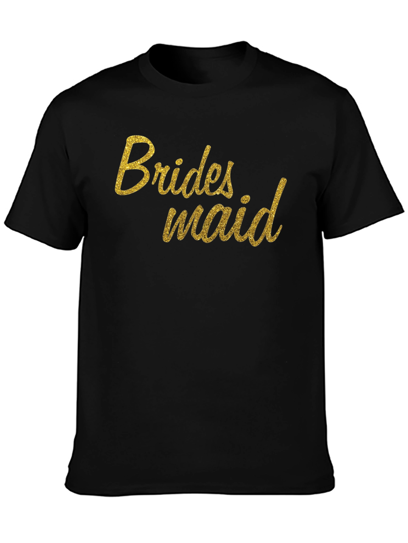 Bridesmaid Glitter Print Crew Neck T-Shirt