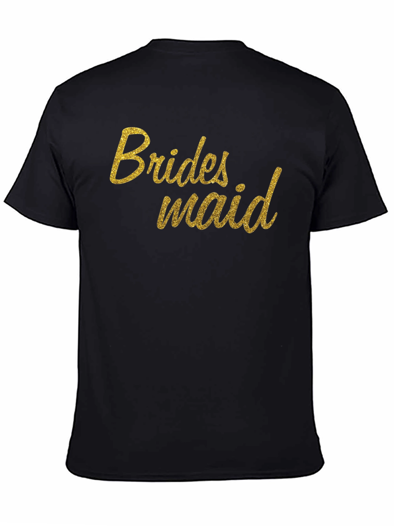 Bridesmaid Glitter Print Crew Neck T-Shirt