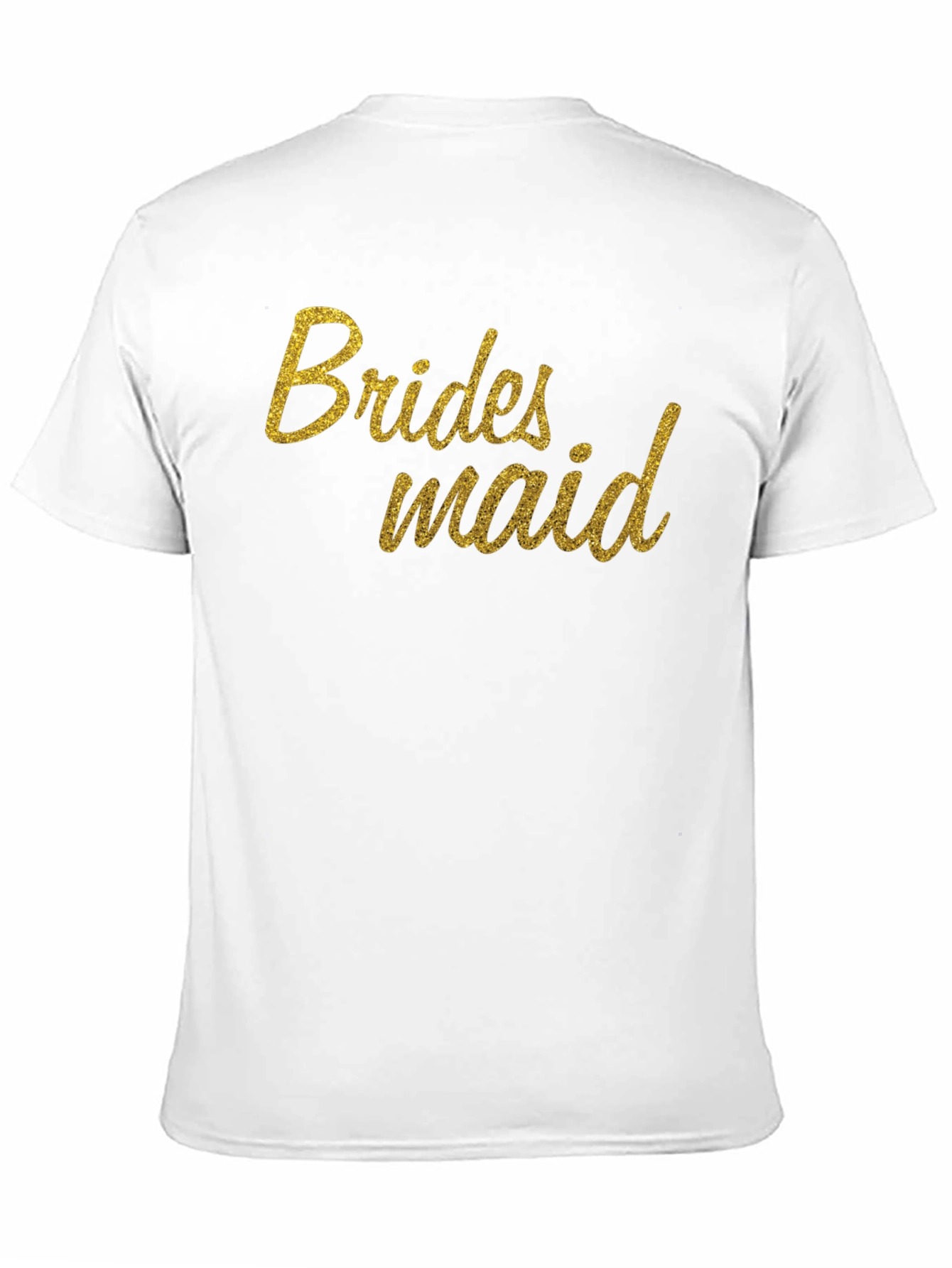 Bridesmaid Glitter Print Crew Neck T-Shirt