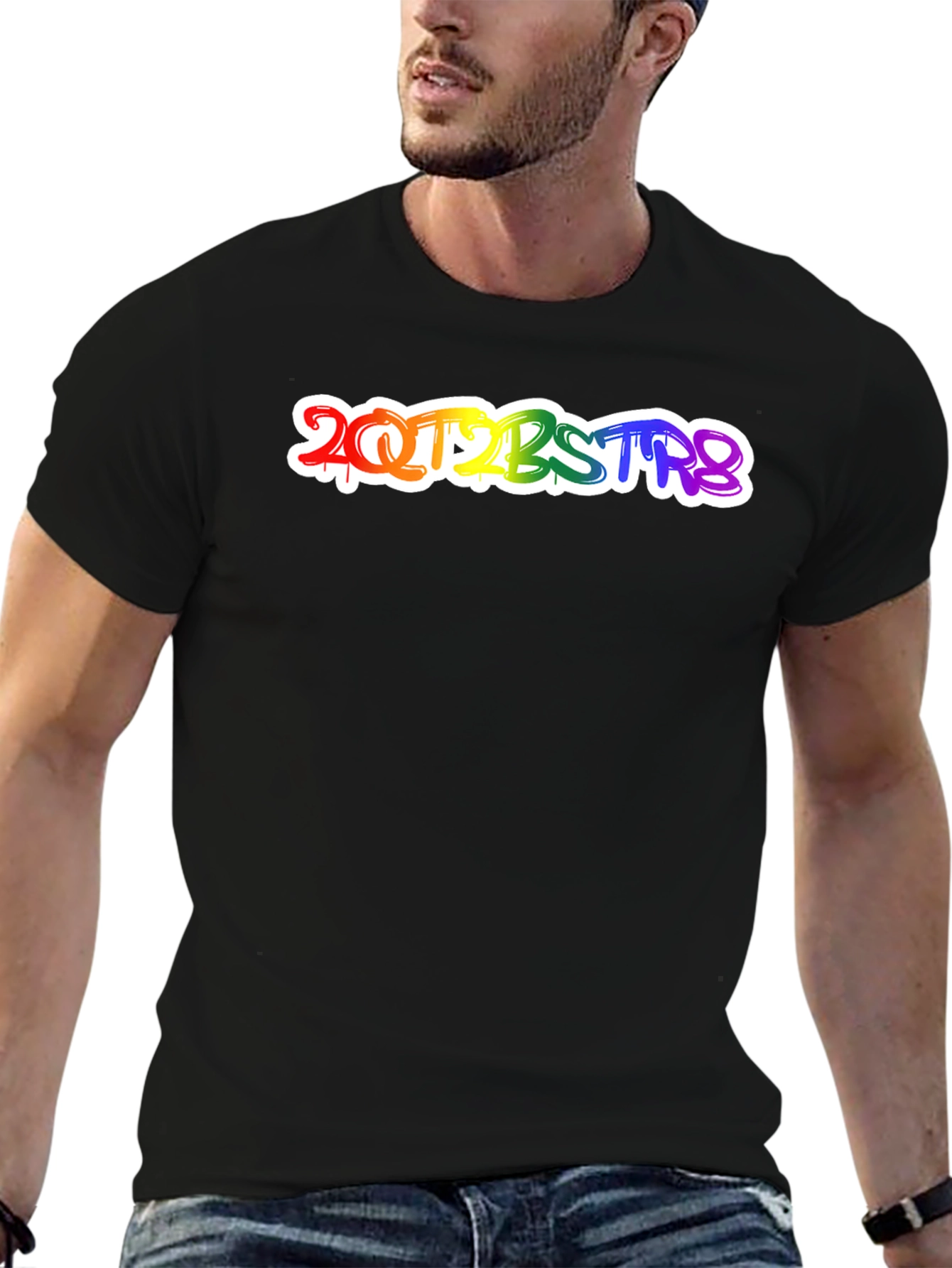 2QT2BSTR8 Rainbow Graphic T-Shirt