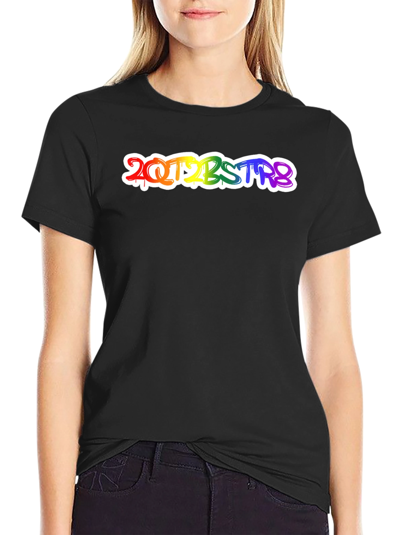 2QT2BSTR8 Rainbow Graphic T-Shirt