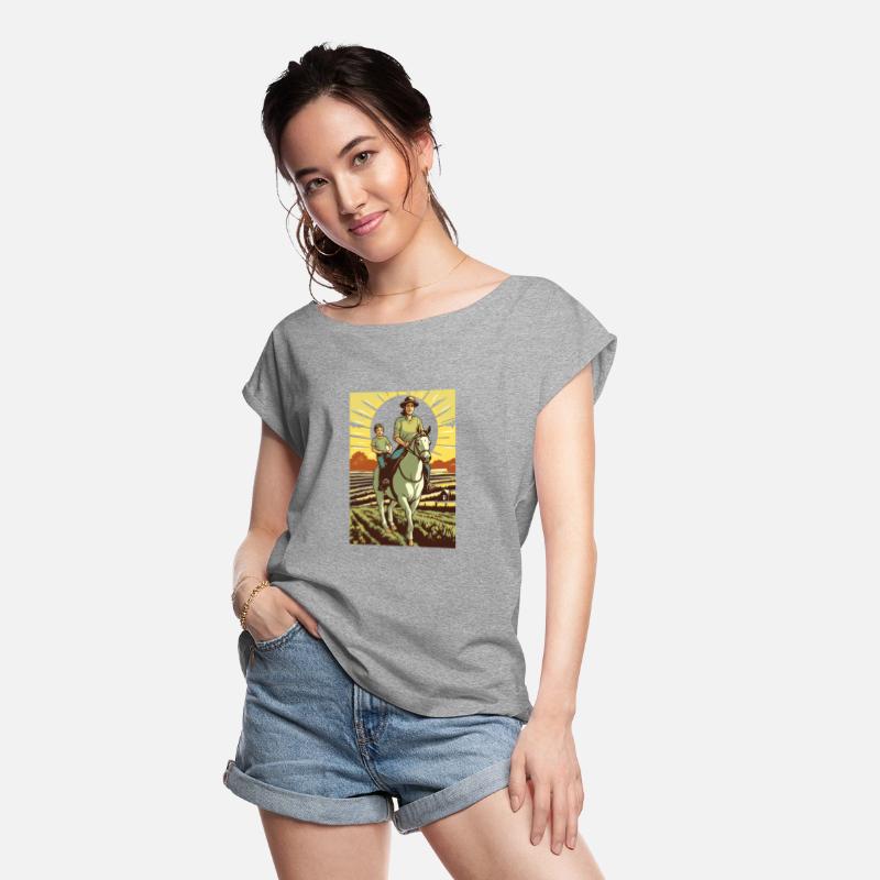 Horse Rider Mom Mother Son Horseback Riding