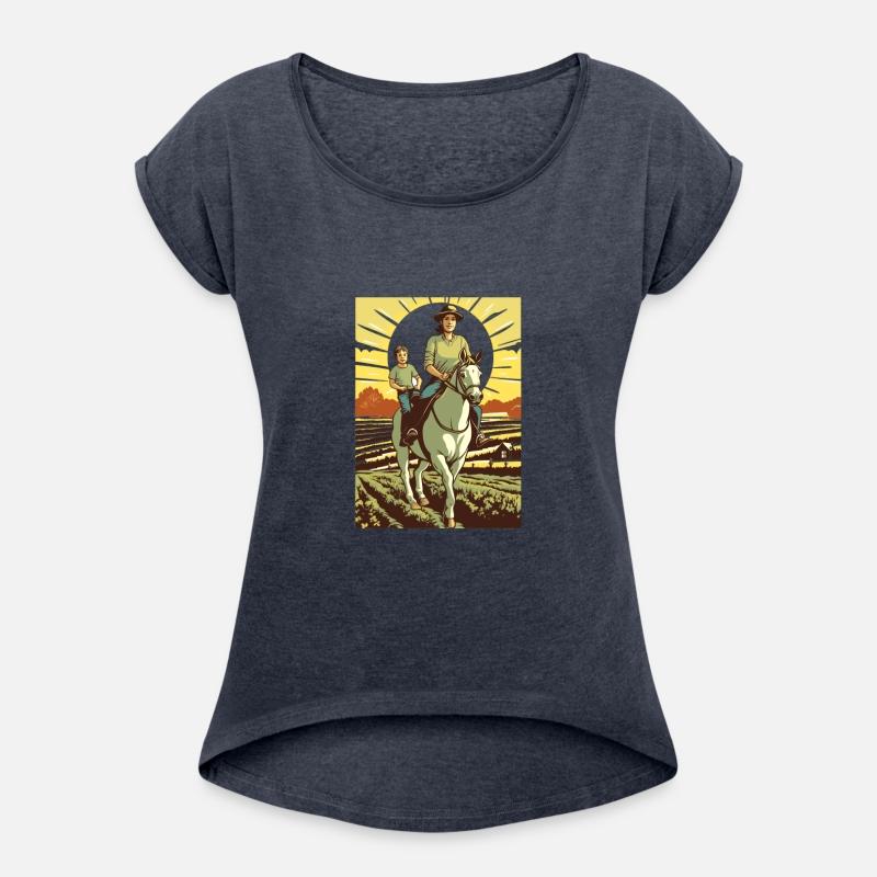 Horse Rider Mom Mother Son Horseback Riding