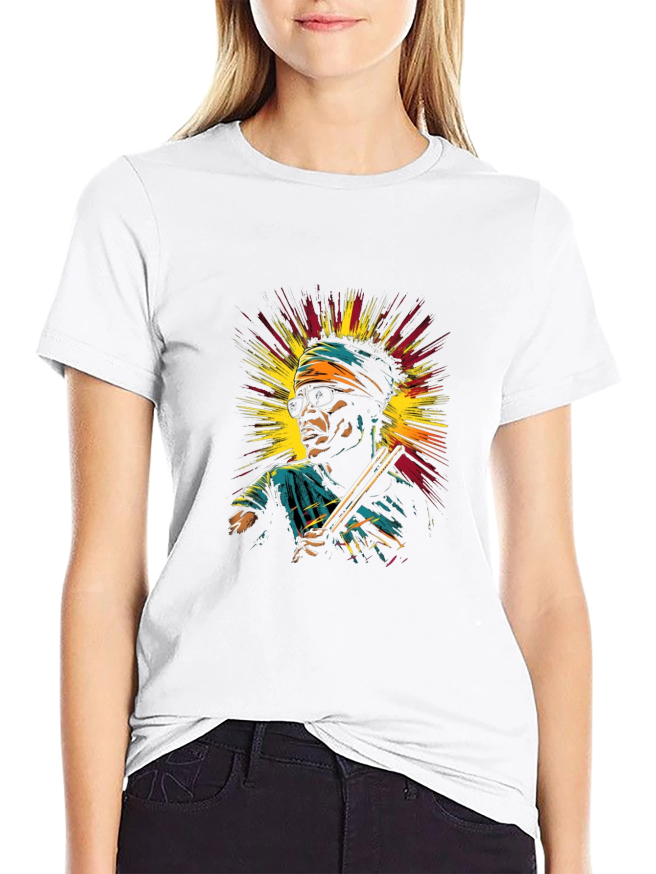 Cool Drummer Graphic Black Tee