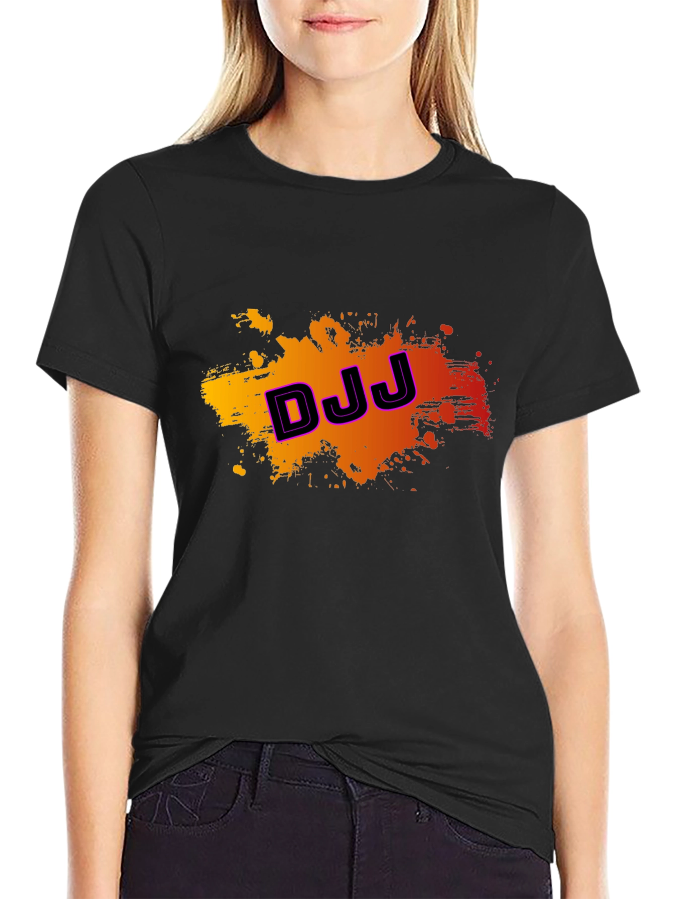 DJJ Graphic Print Black Tee