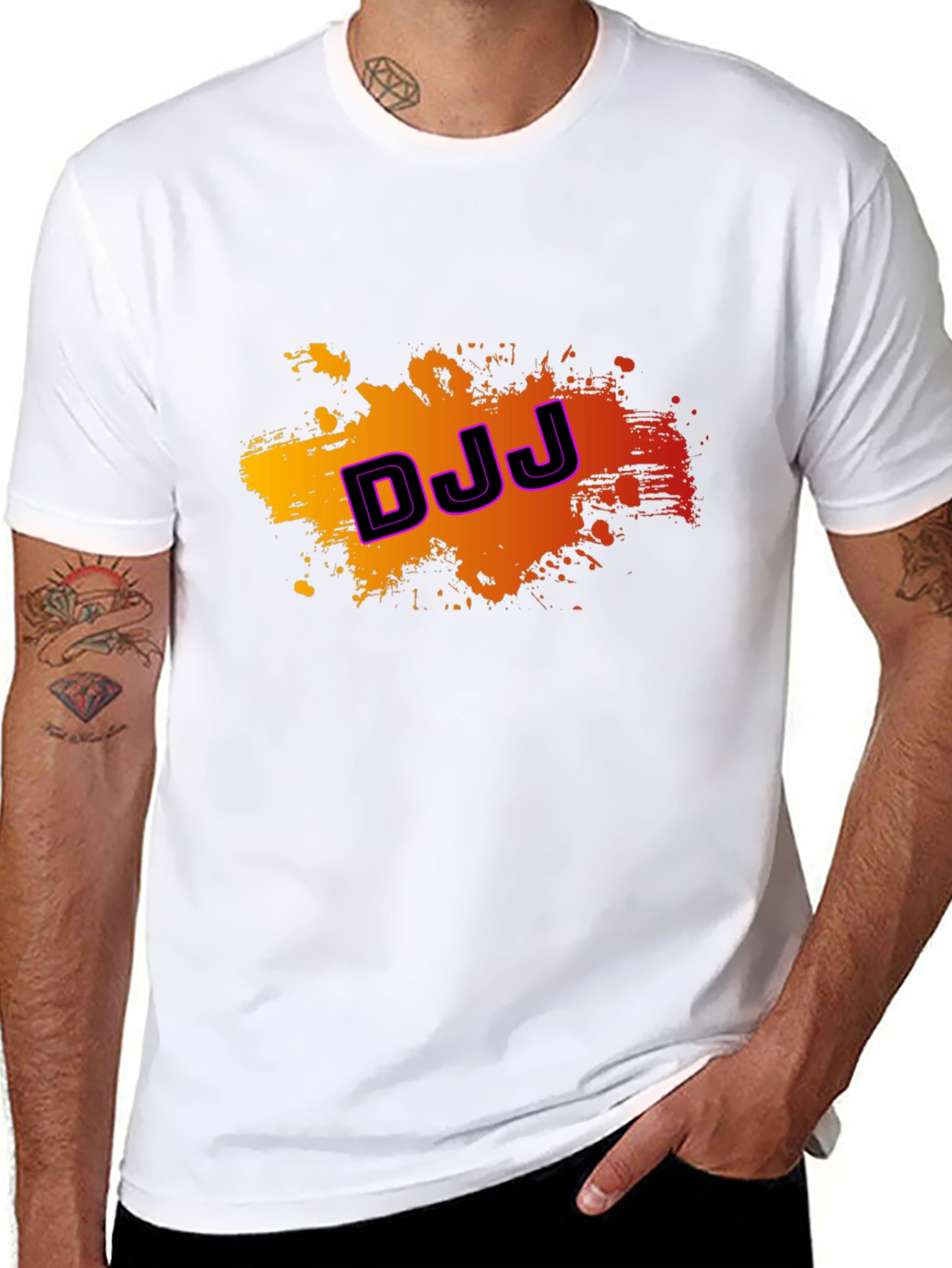 DJJ Graphic Print Black Tee
