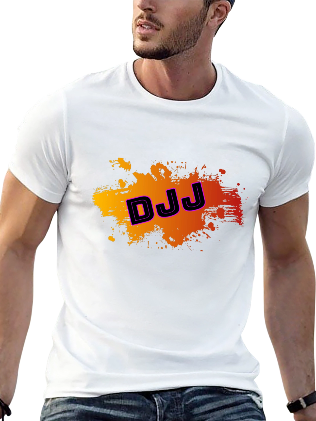 DJJ Graphic Print Black Tee