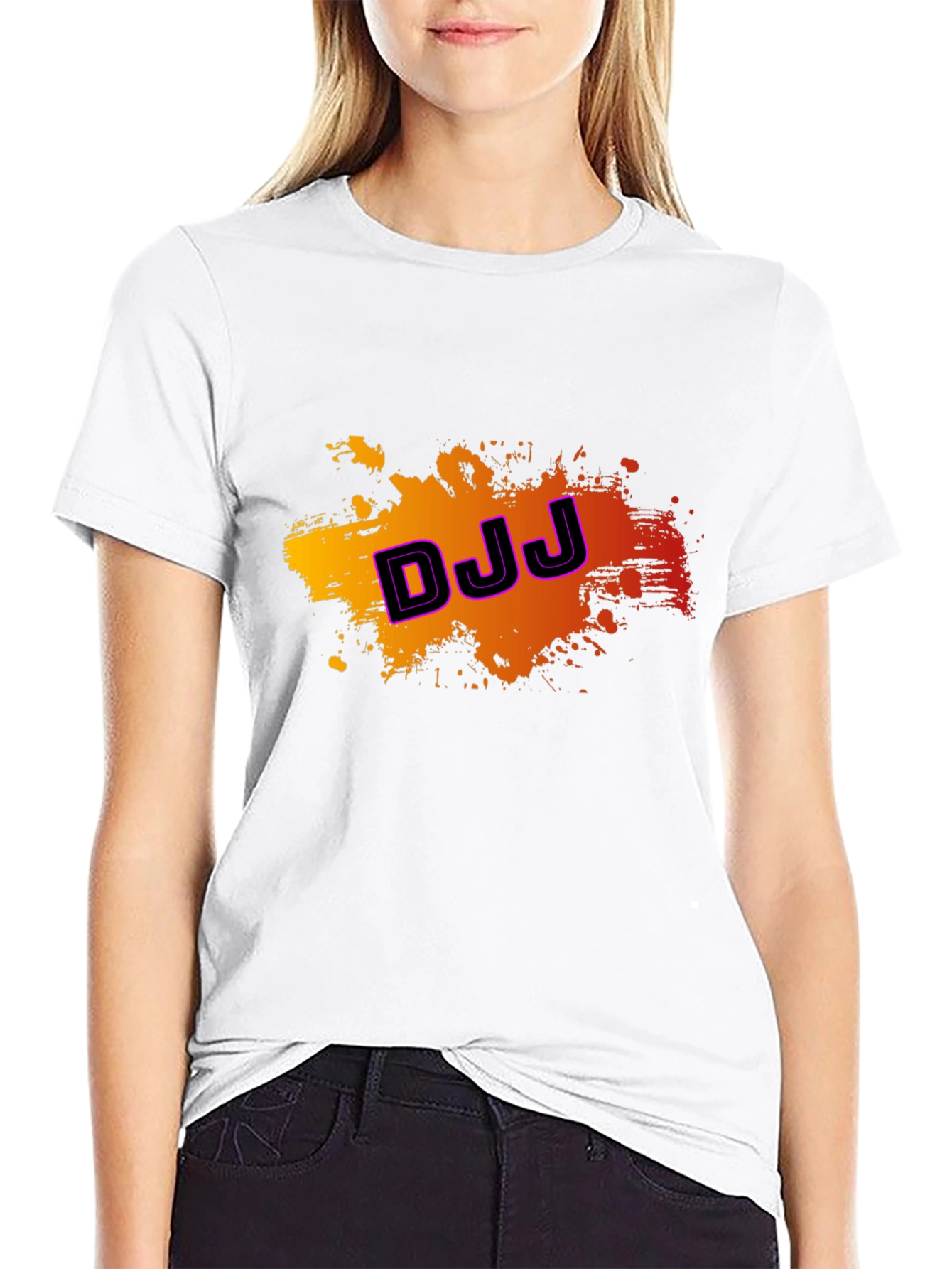 DJJ Graphic Print Black Tee