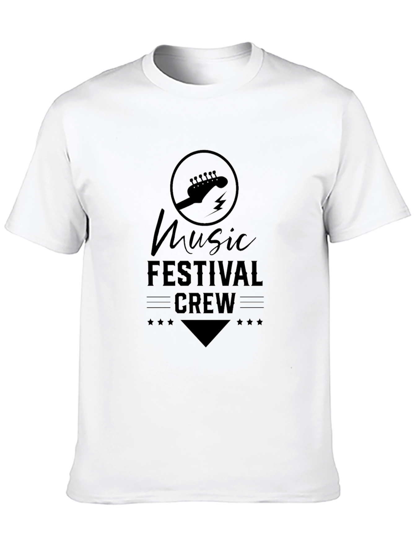 Music Festival Crew T-Shirt - Black Graphic Tee