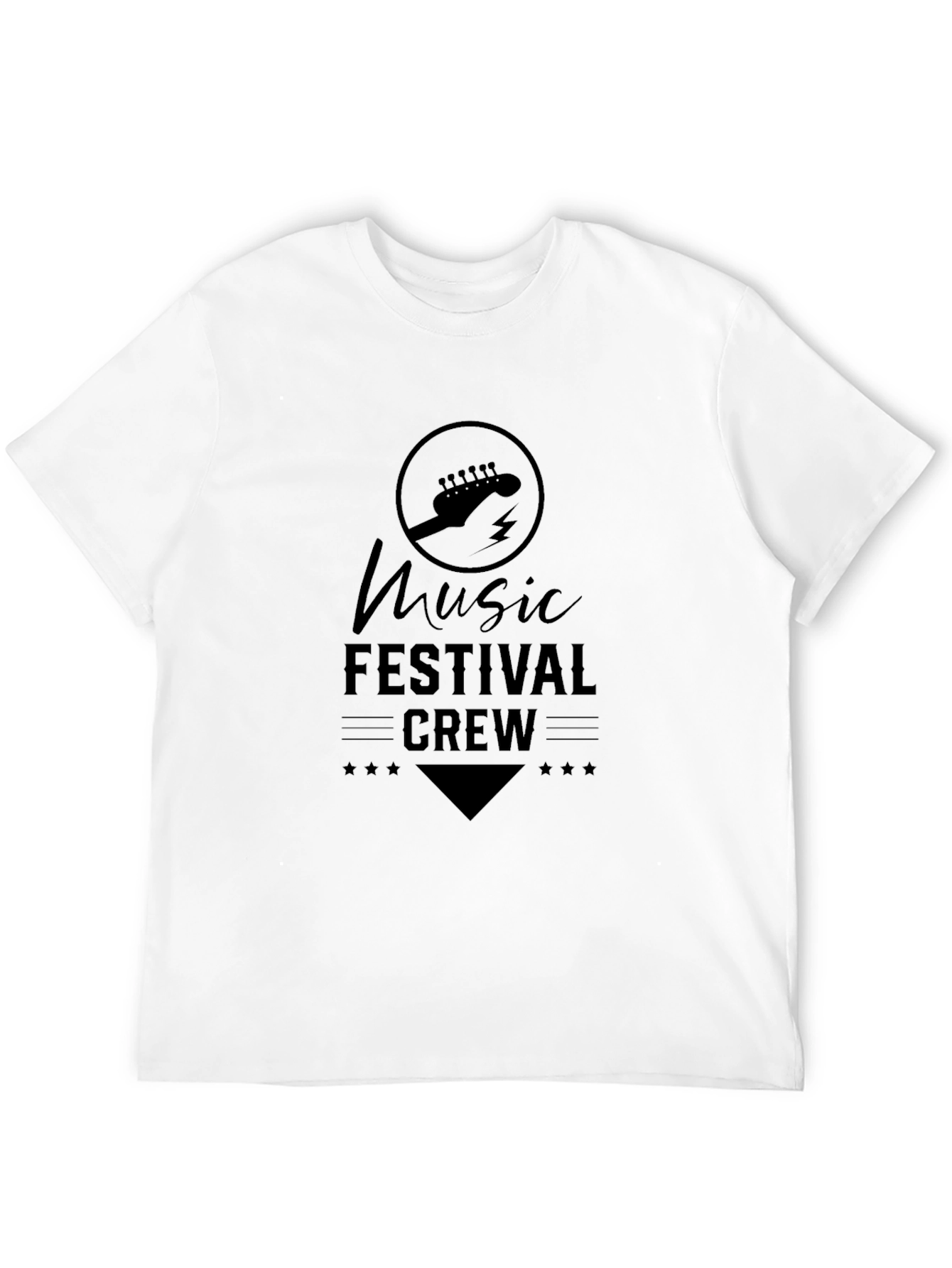 Music Festival Crew T-Shirt - Black Graphic Tee