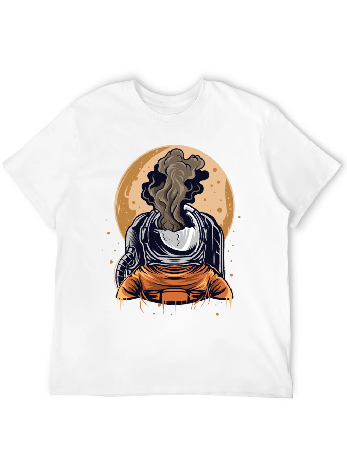 Astronaut Smoke Graphic Print T-Shirt