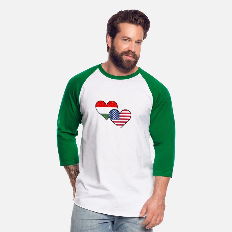 Hungarian American Heart Flags Hungary America
