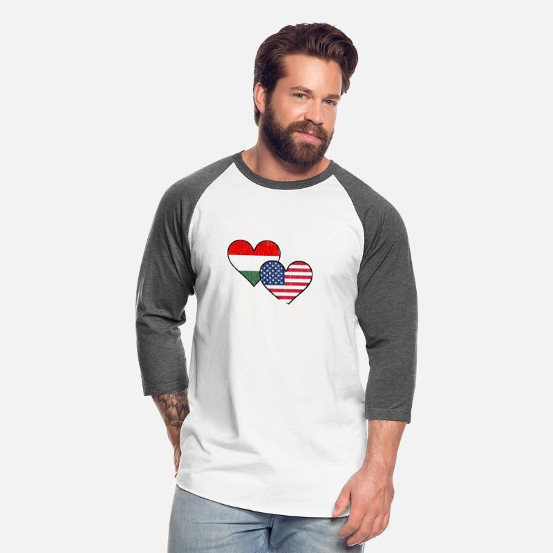 Hungarian American Heart Flags Hungary America