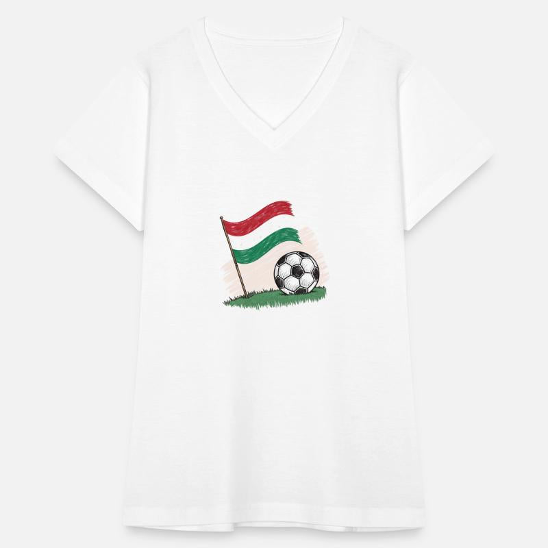 Hungary flag and crayon-style soccer ball