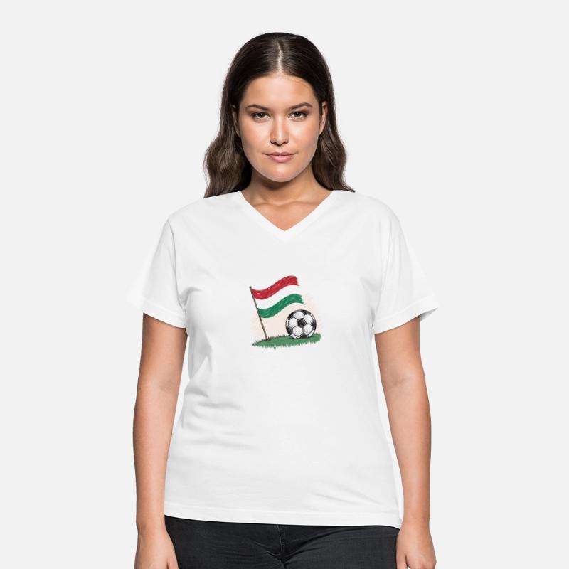 Hungary flag and crayon-style soccer ball