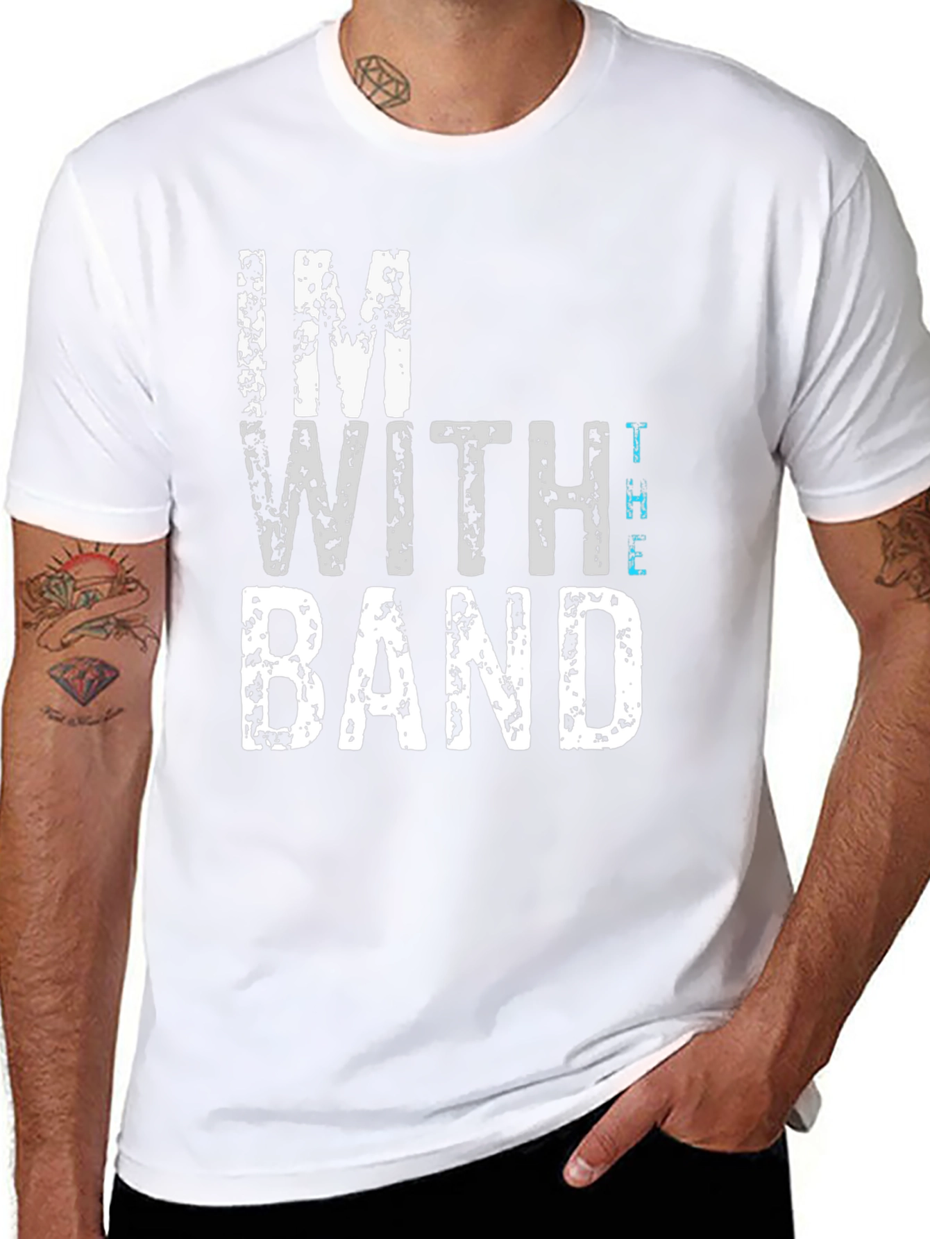 Im With The Band Tee - Distressed Graphic Print