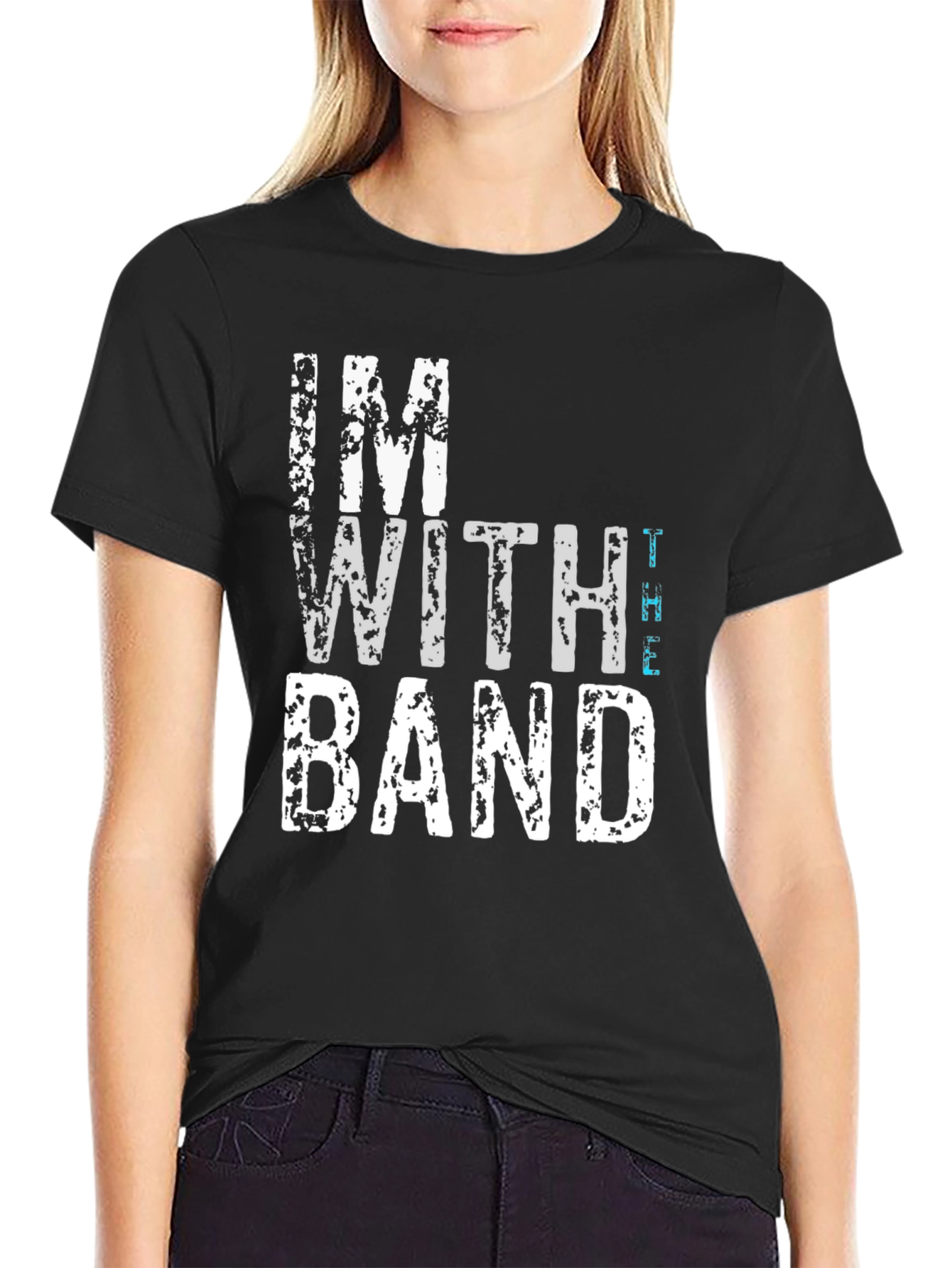 Im With The Band Tee - Distressed Graphic Print
