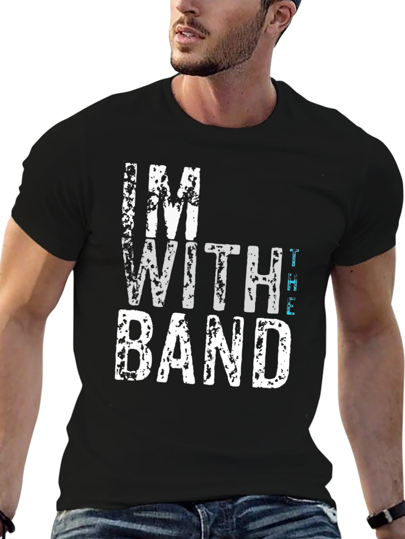 Im With The Band Tee - Distressed Graphic Print