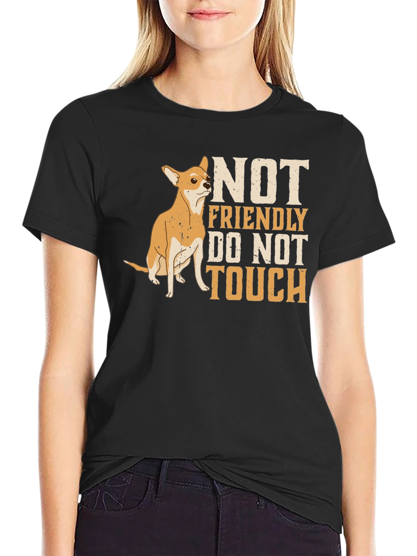 Not Friendly Chihuahua Graphic Tee