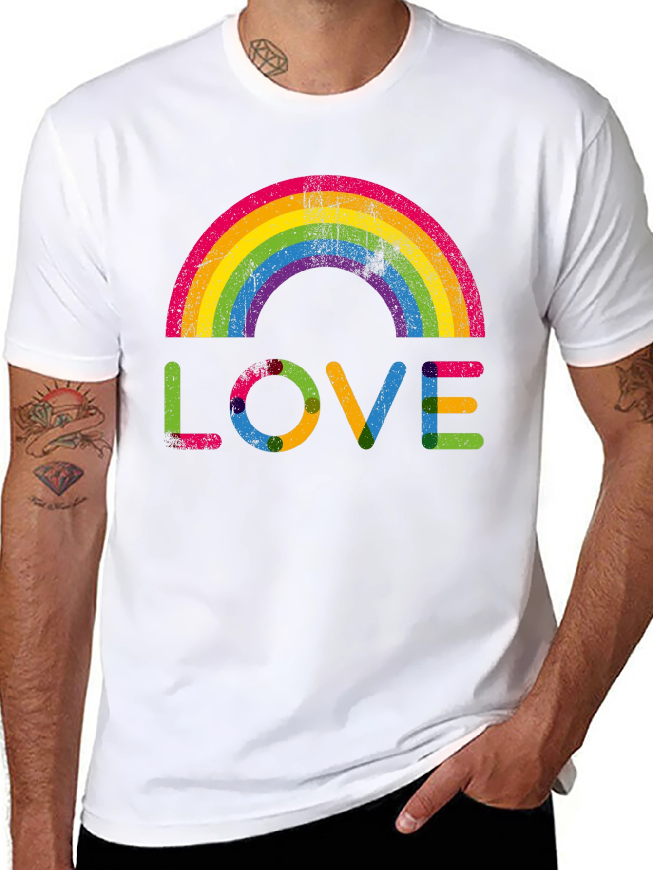 Rainbow Love Graphic Tee - Pride & Positivity