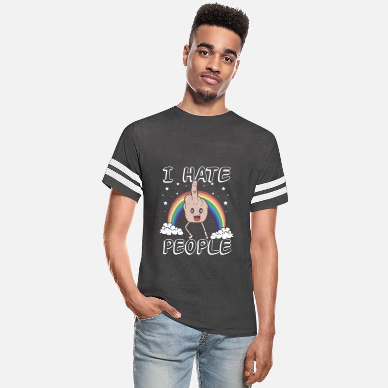 I Hate People Middle Finger Funny Rainbow Gift
