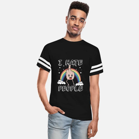 I Hate People Middle Finger Funny Rainbow Gift