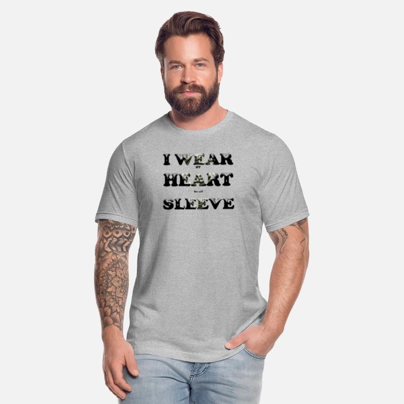 I wear my heart on my sleeve design t-shirt gift