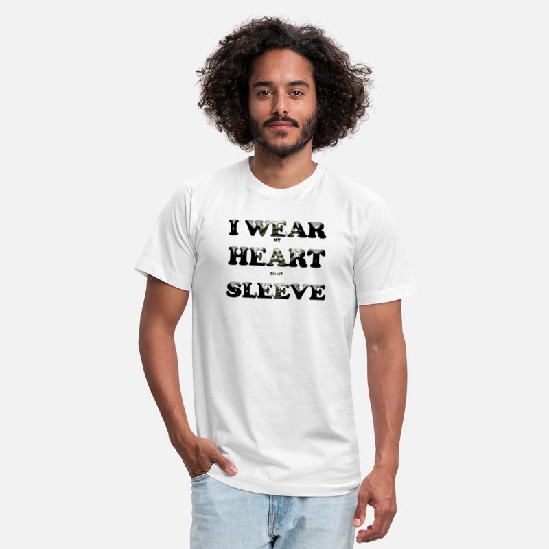 I wear my heart on my sleeve design t-shirt gift