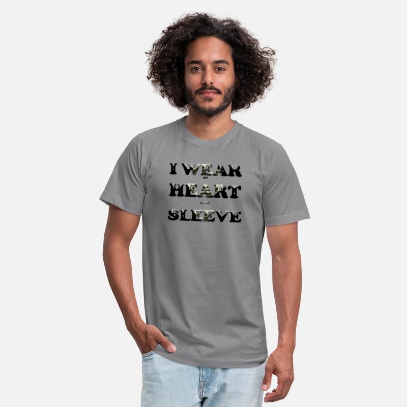 I wear my heart on my sleeve design t-shirt gift