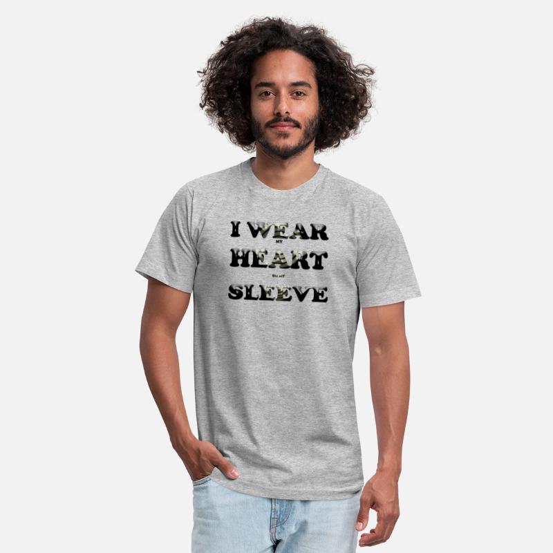 I wear my heart on my sleeve design t-shirt gift