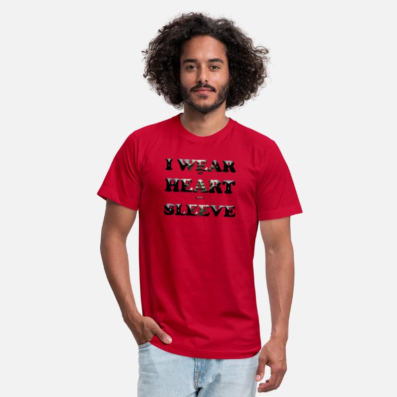 I wear my heart on my sleeve design t-shirt gift