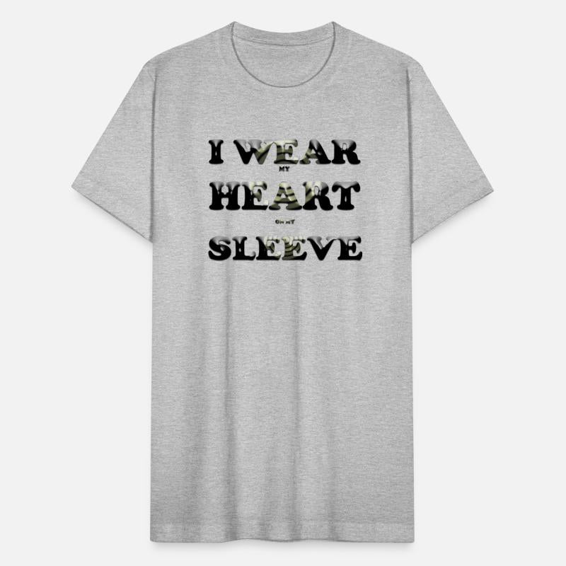 I wear my heart on my sleeve design t-shirt gift