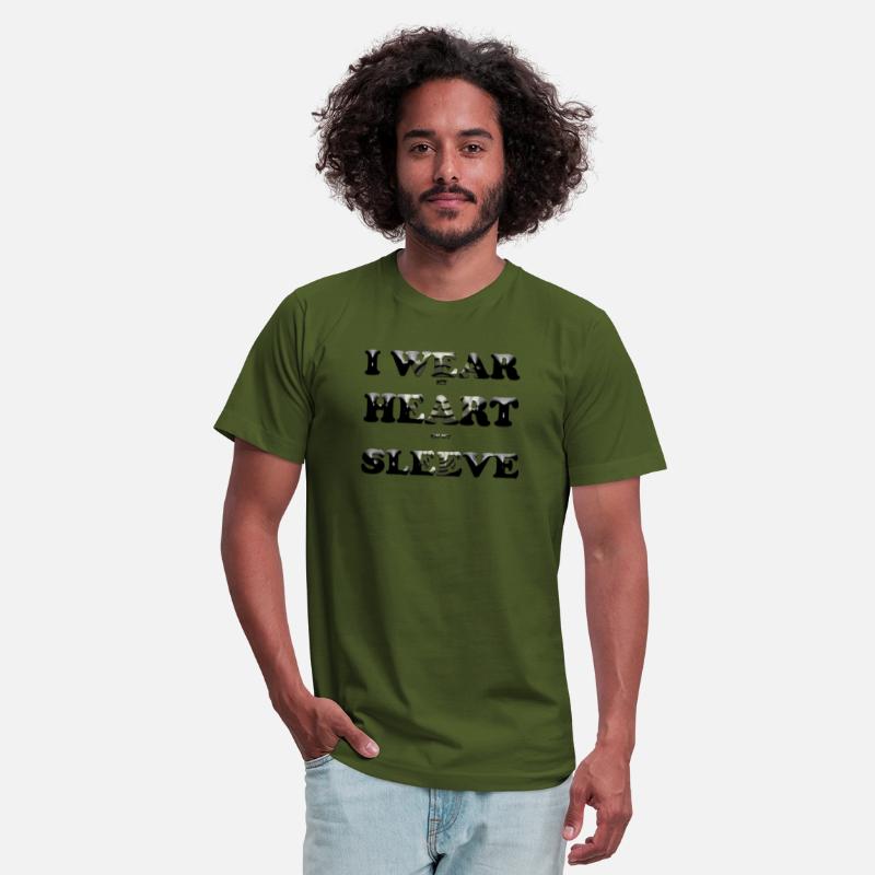 I wear my heart on my sleeve design t-shirt gift