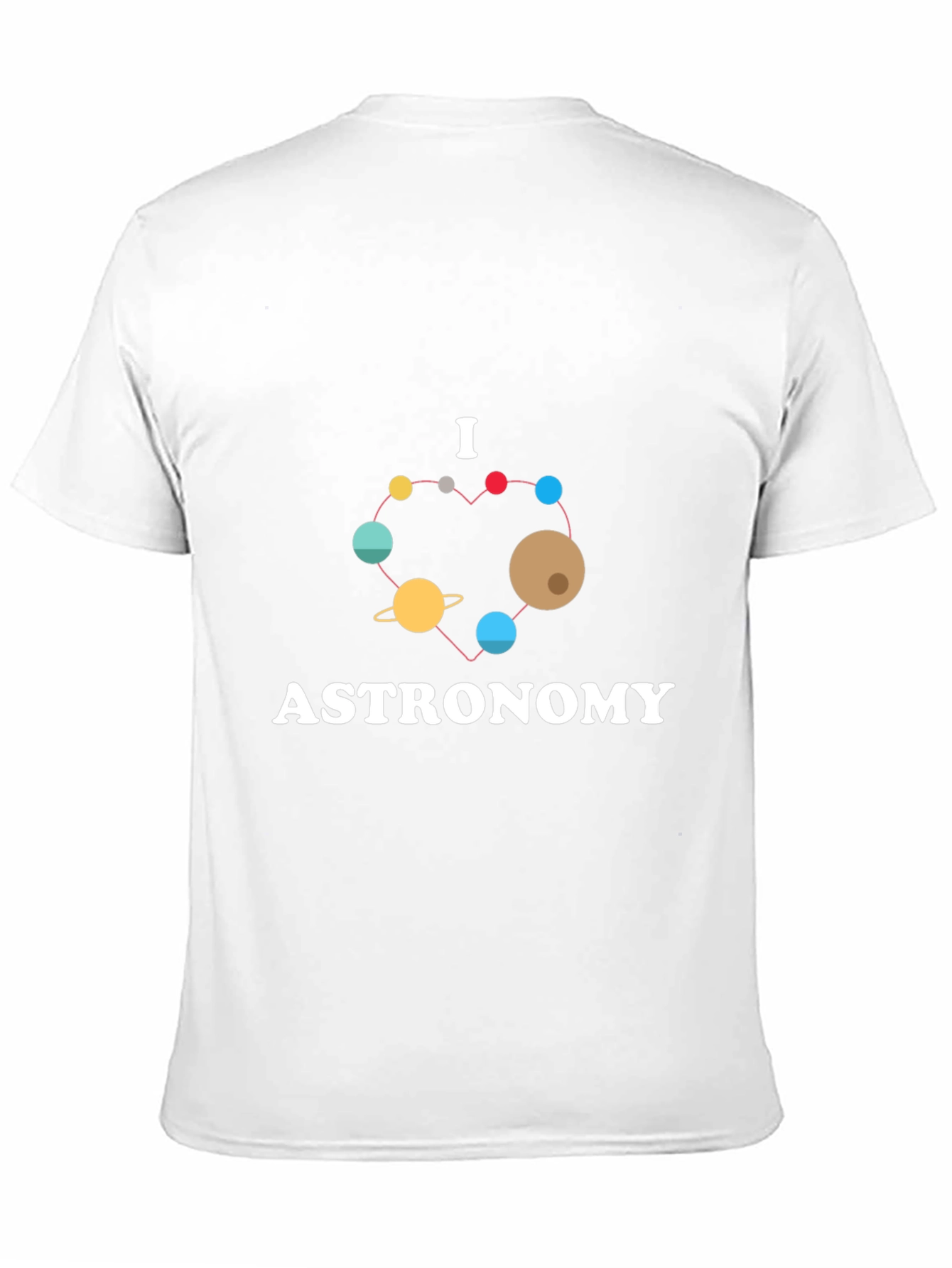 I Love Astronomy T-Shirt - Planets Heart Design