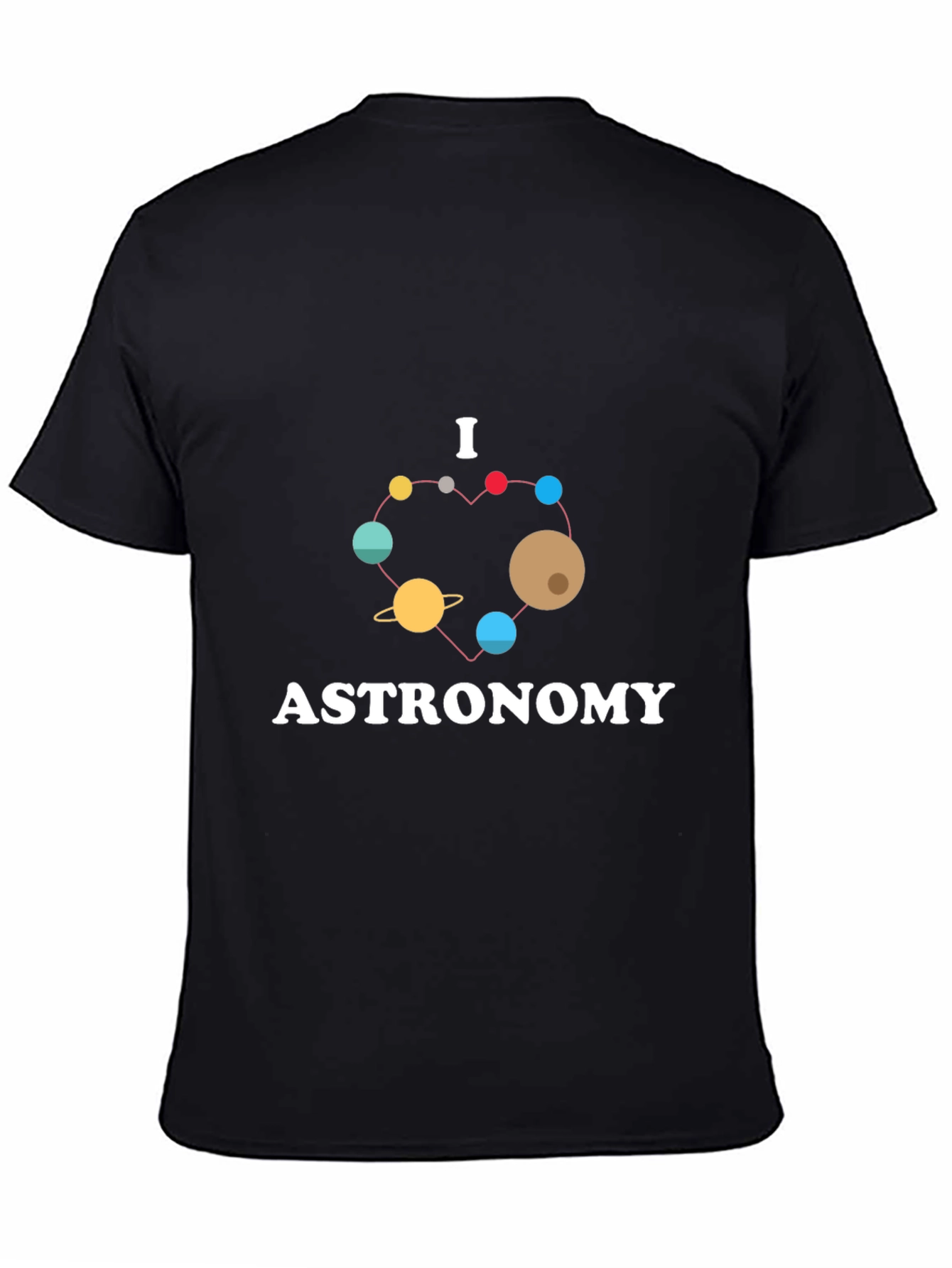 I Love Astronomy T-Shirt - Planets Heart Design