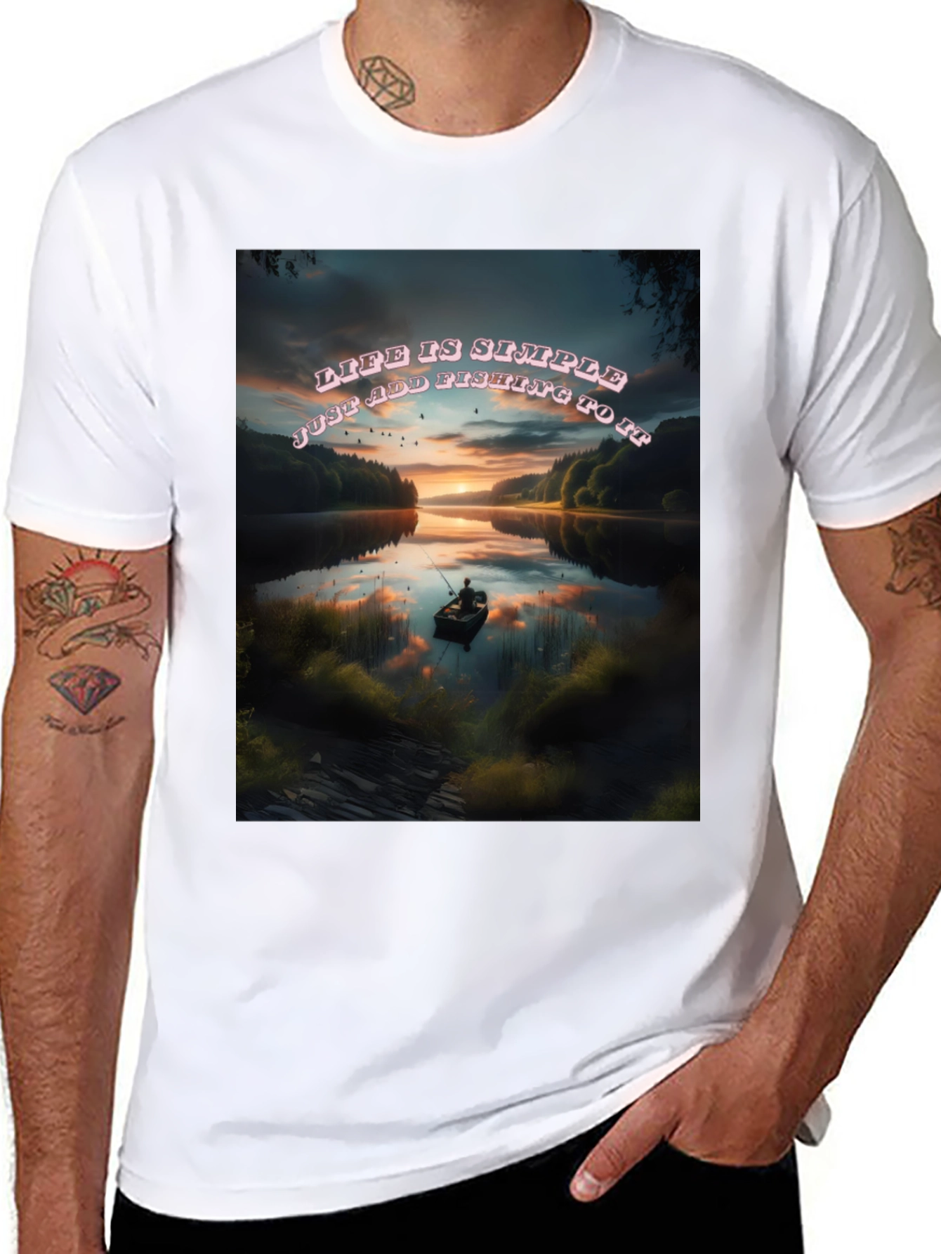 Fishing Life T-Shirt: Simple Add Fishing