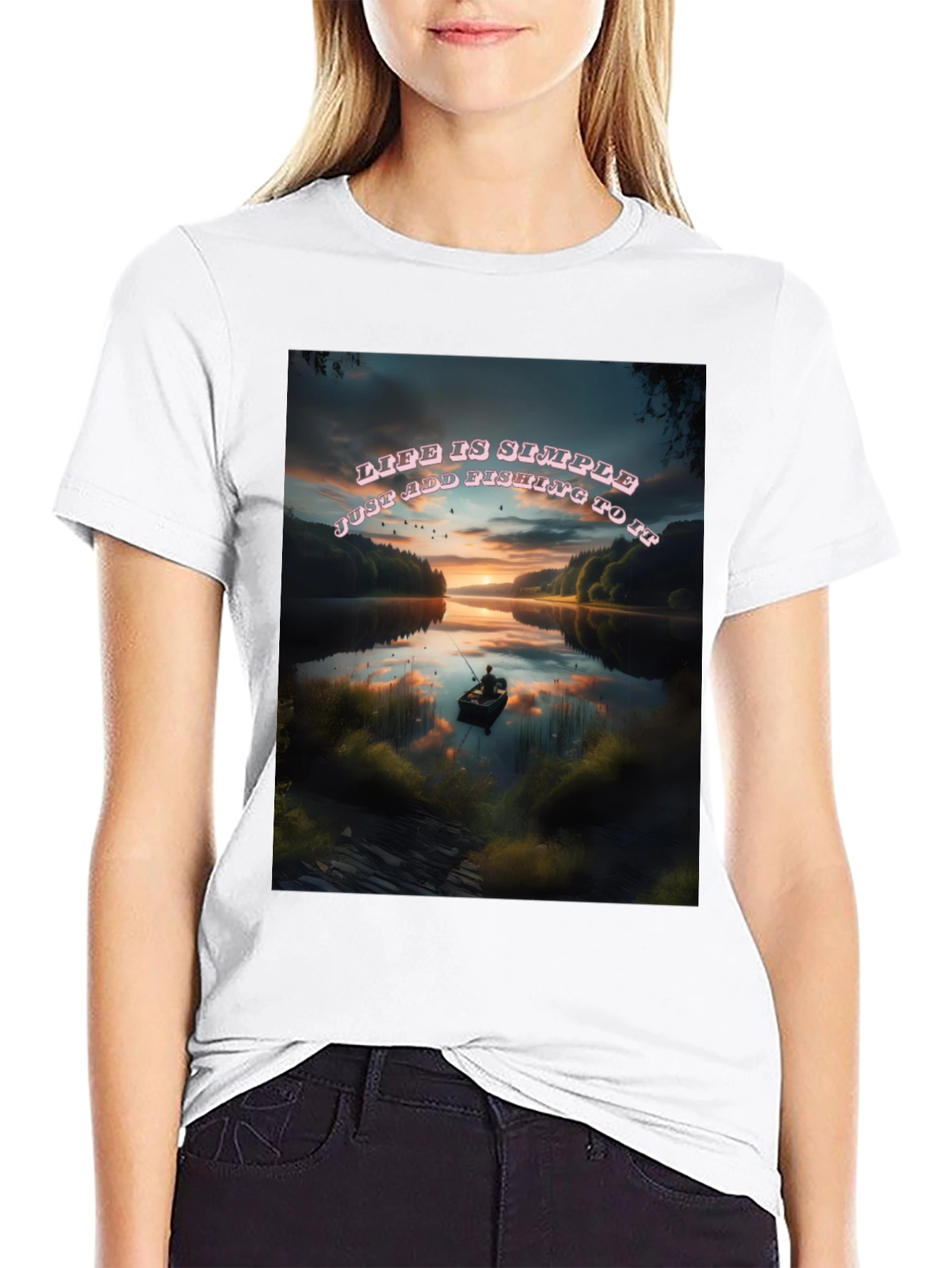 Fishing Life T-Shirt: Simple Add Fishing