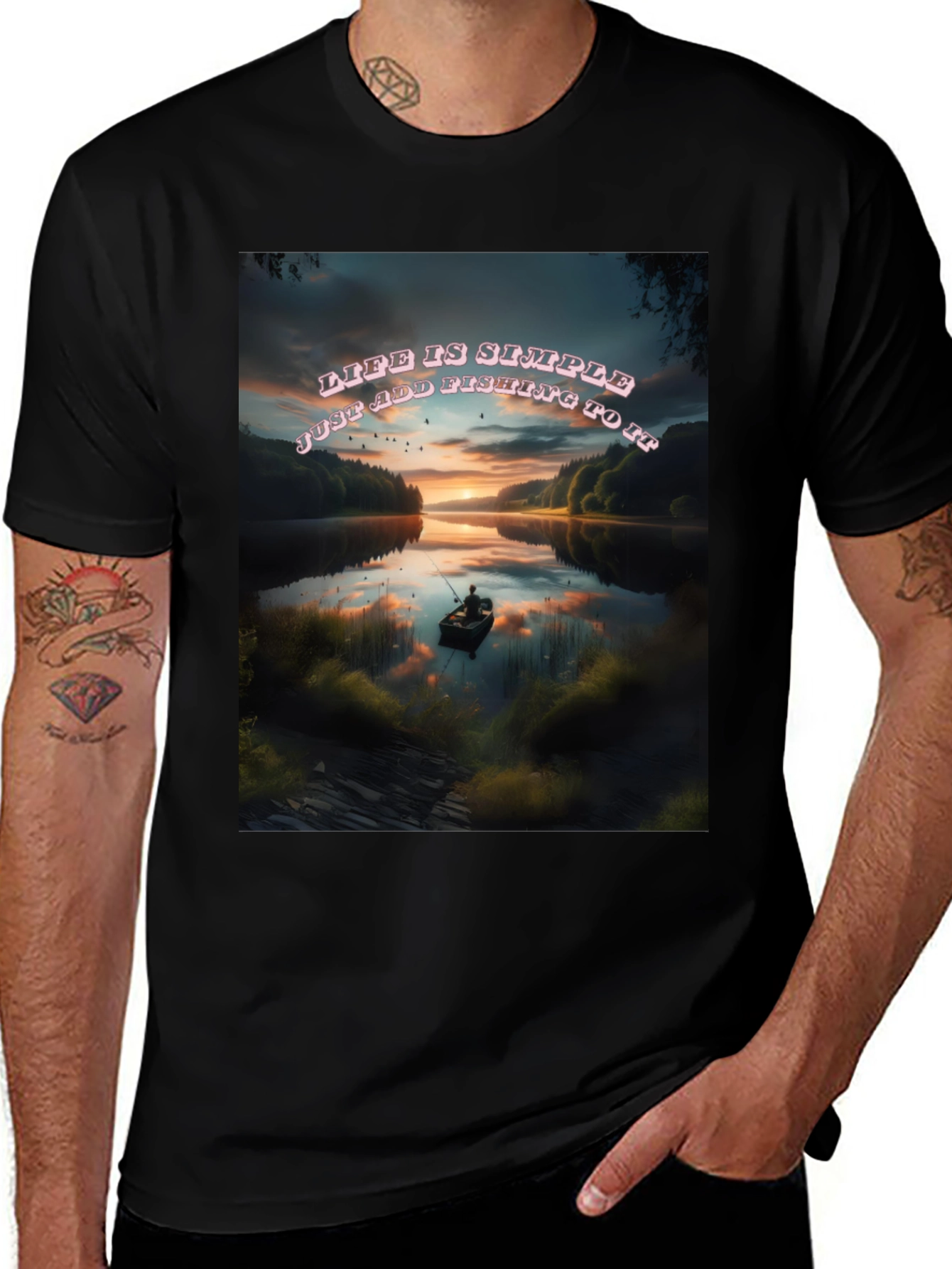 Fishing Life T-Shirt: Simple Add Fishing