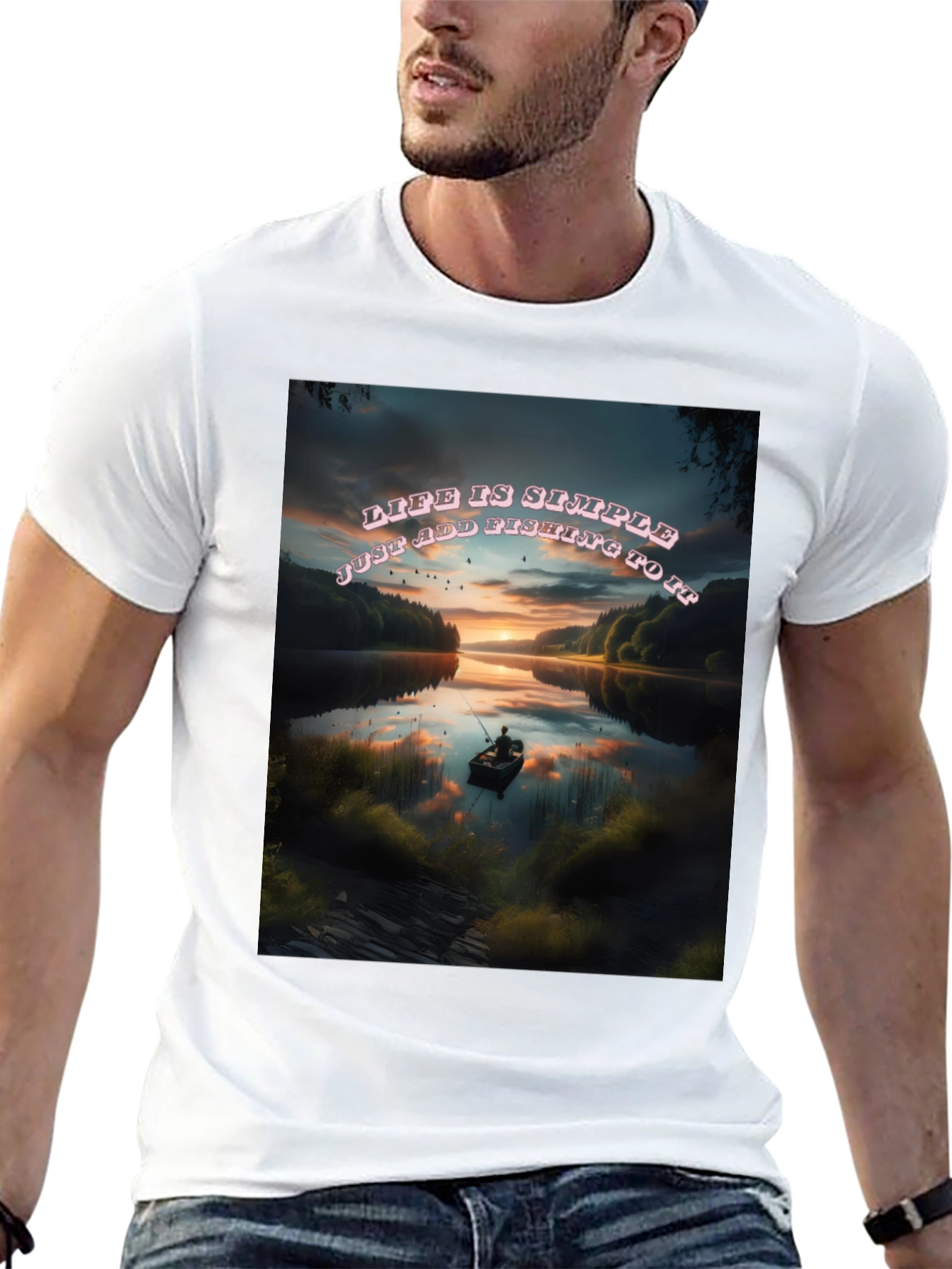 Fishing Life T-Shirt: Simple Add Fishing