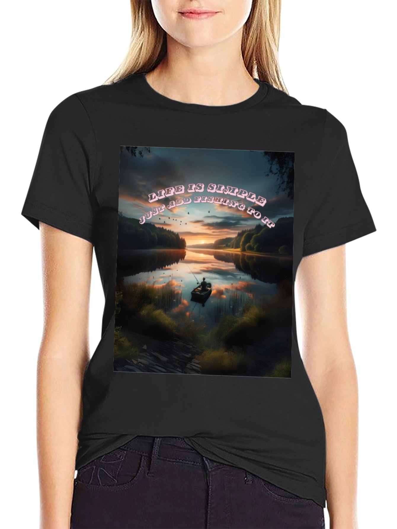 Fishing Life T-Shirt: Simple Add Fishing