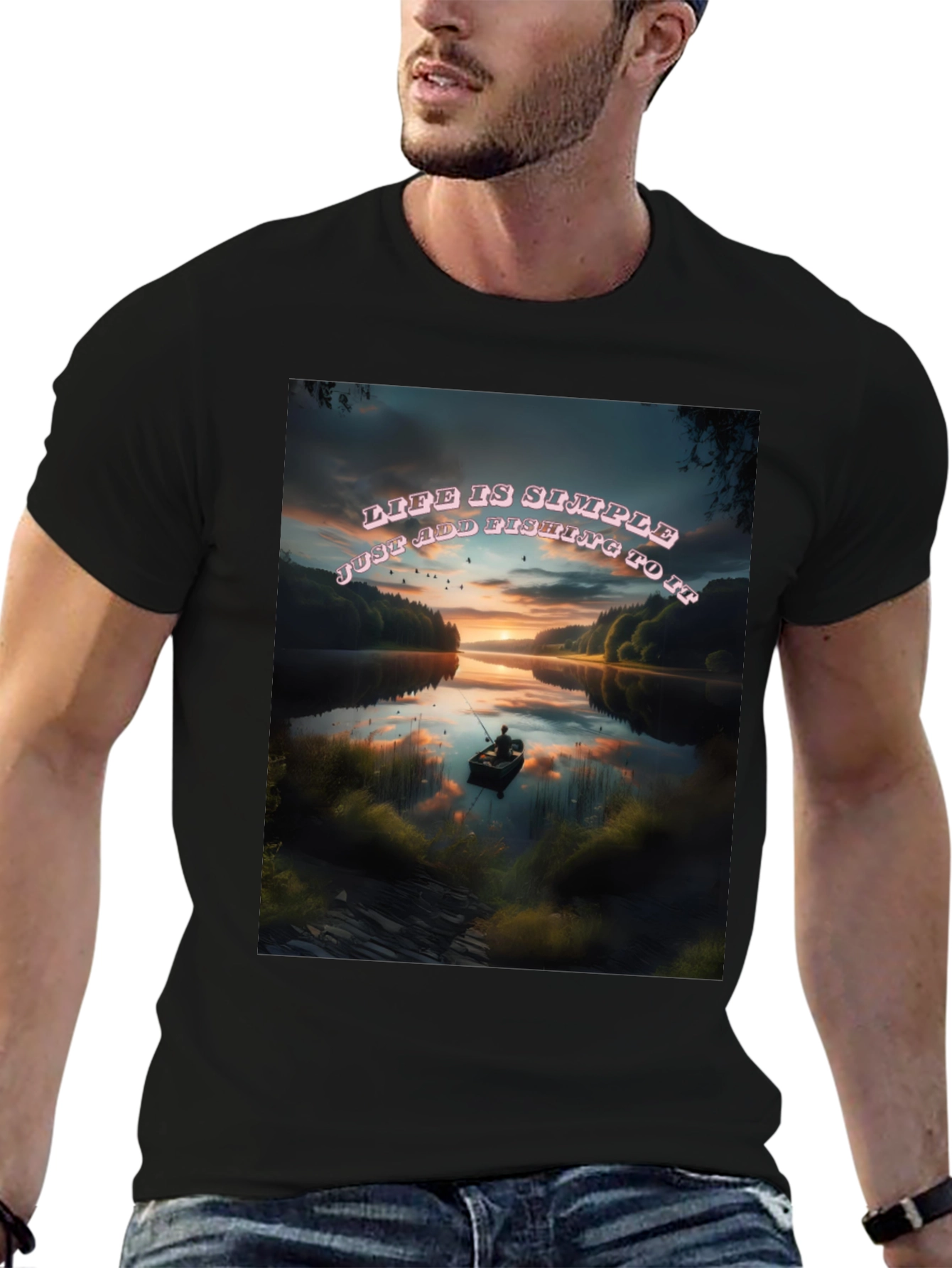 Fishing Life T-Shirt: Simple Add Fishing