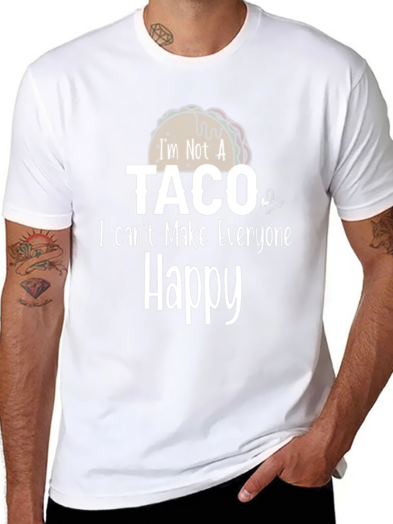 Im Not A Taco Funny Graphic T-Shirt