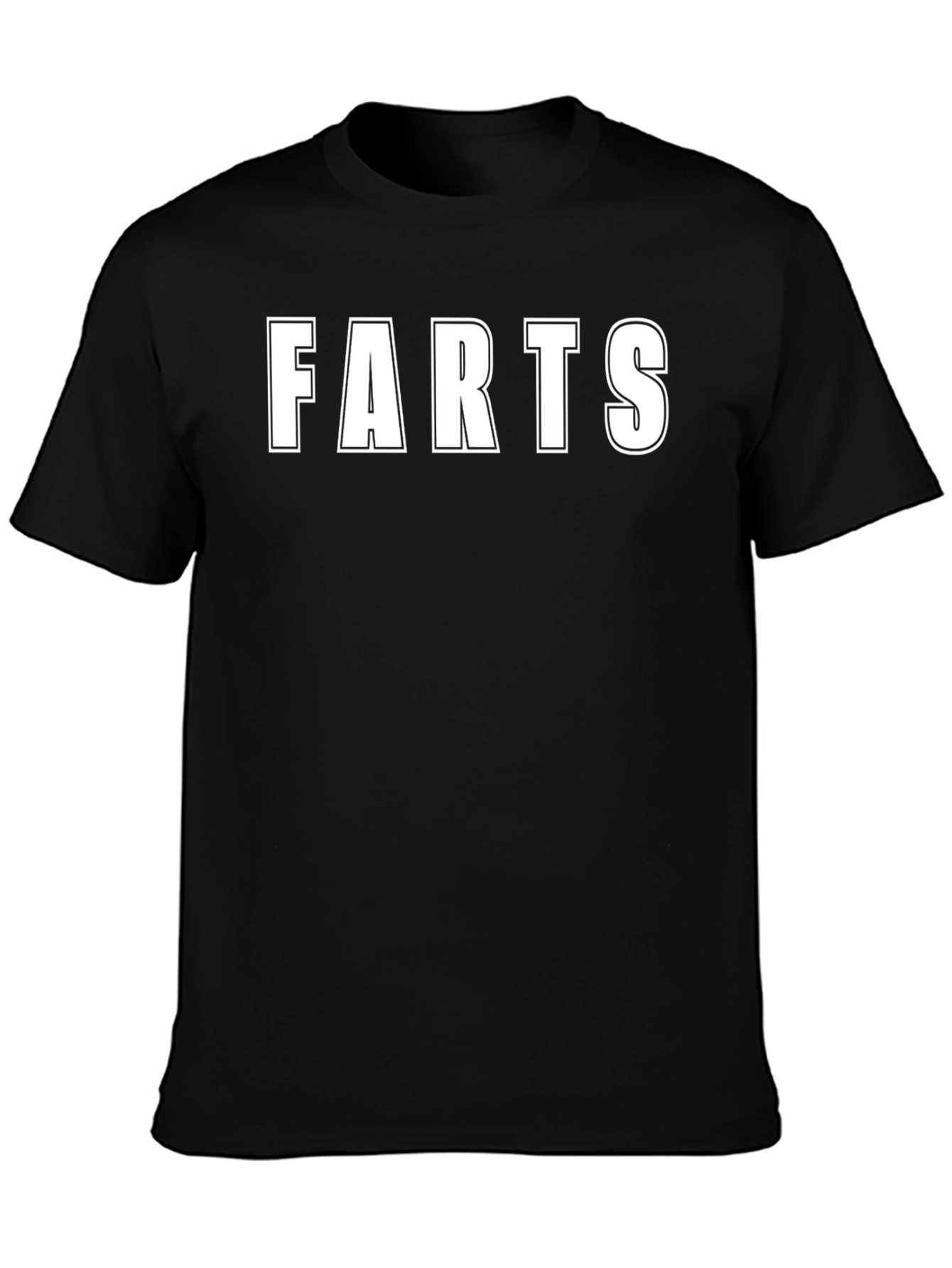 Funny FARTS Graphic Black T-Shirt