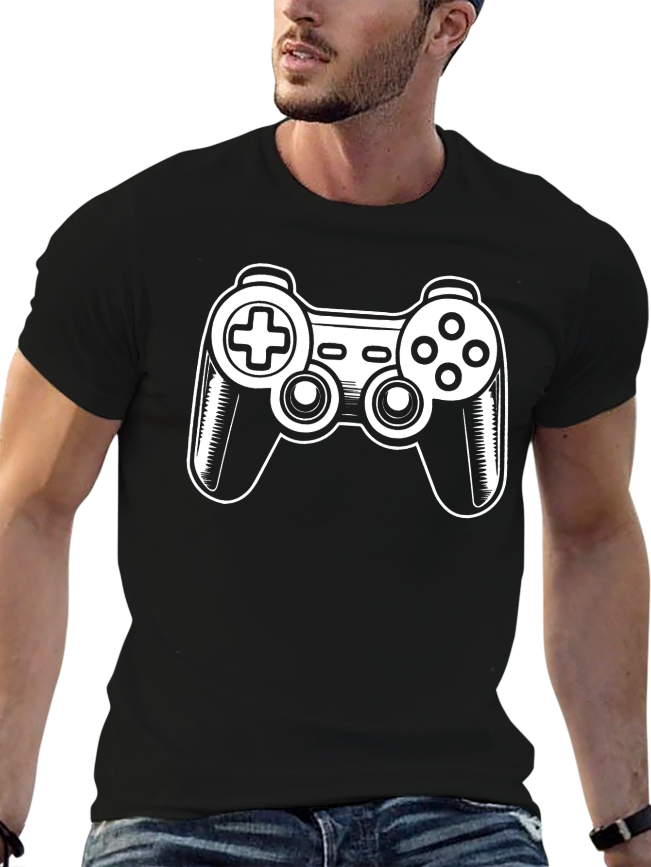 Gaming Controller Graphic Tee - Black T-Shirt
