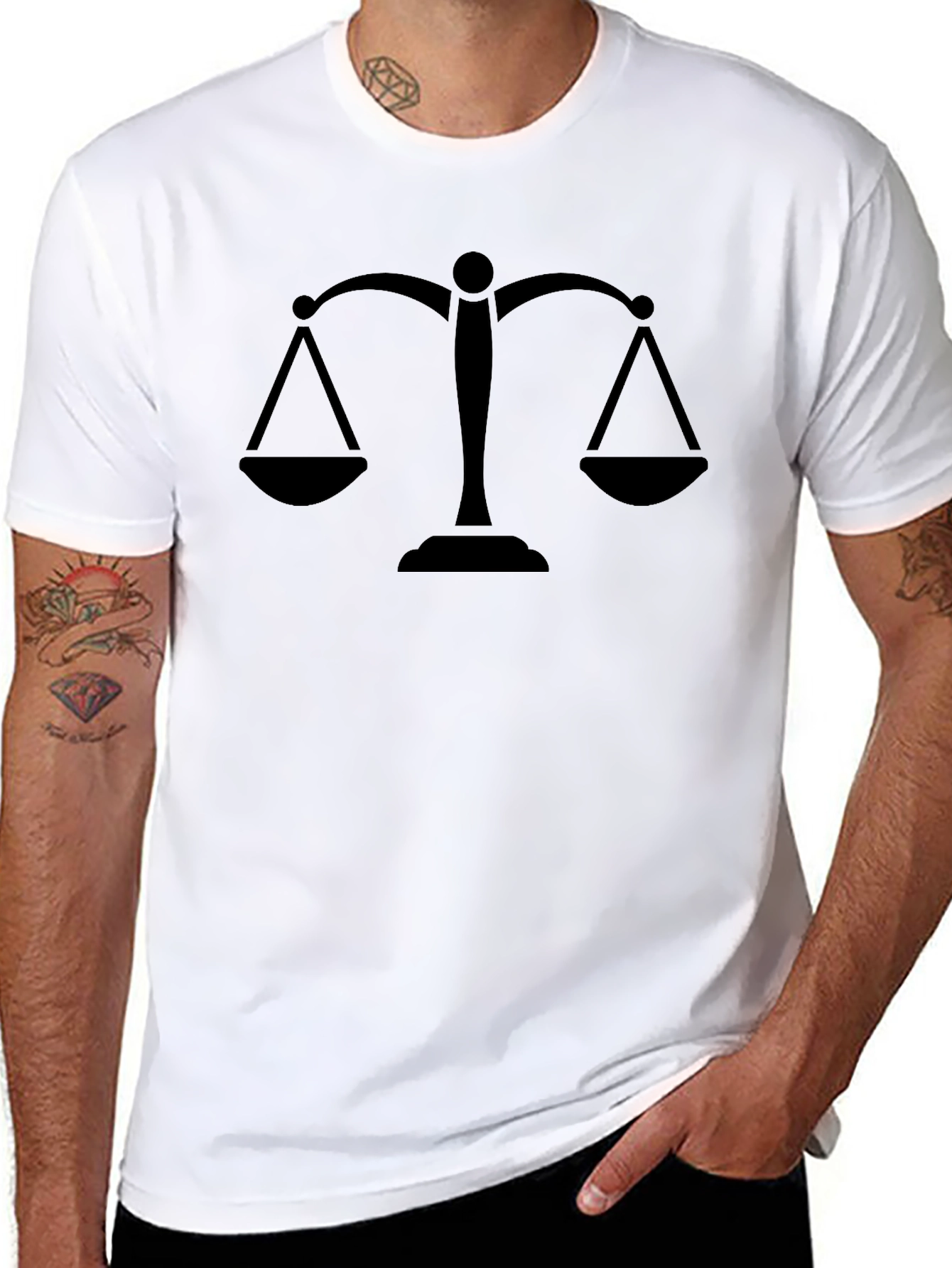 Scales of Justice Graphic Tee - Classic Black