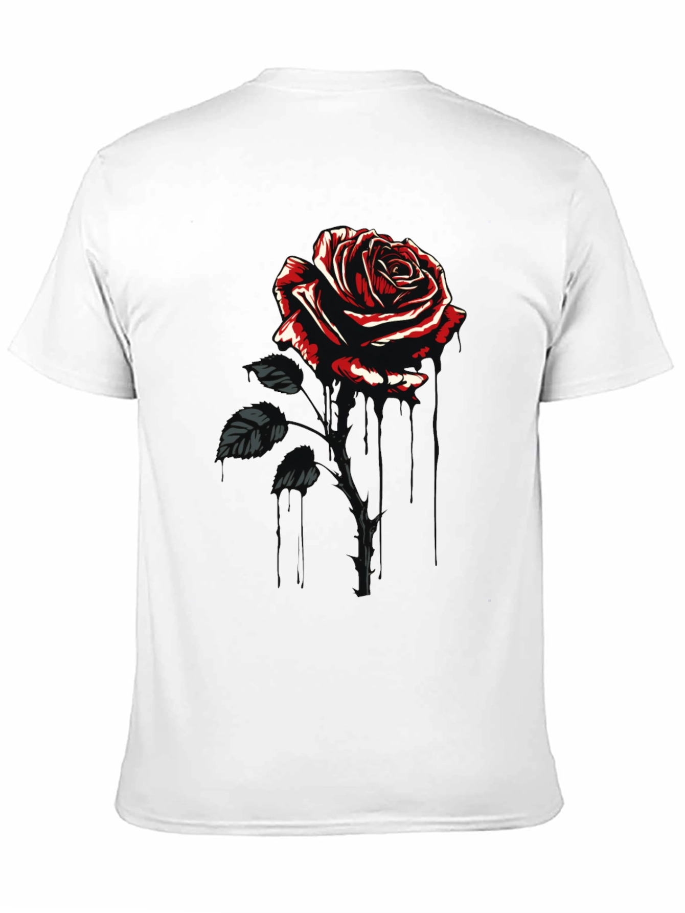 Gothic Rose Graphic Black T-Shirt