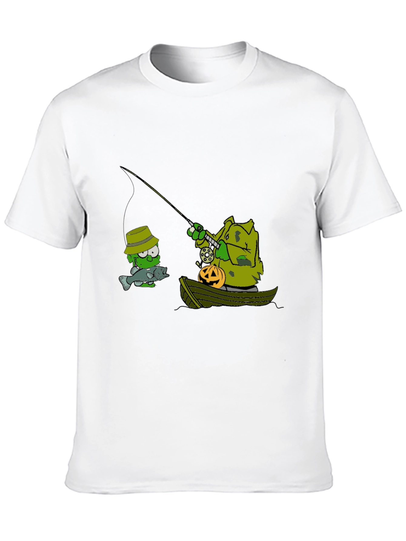 Spooky Fishing Graphic T-Shirt
