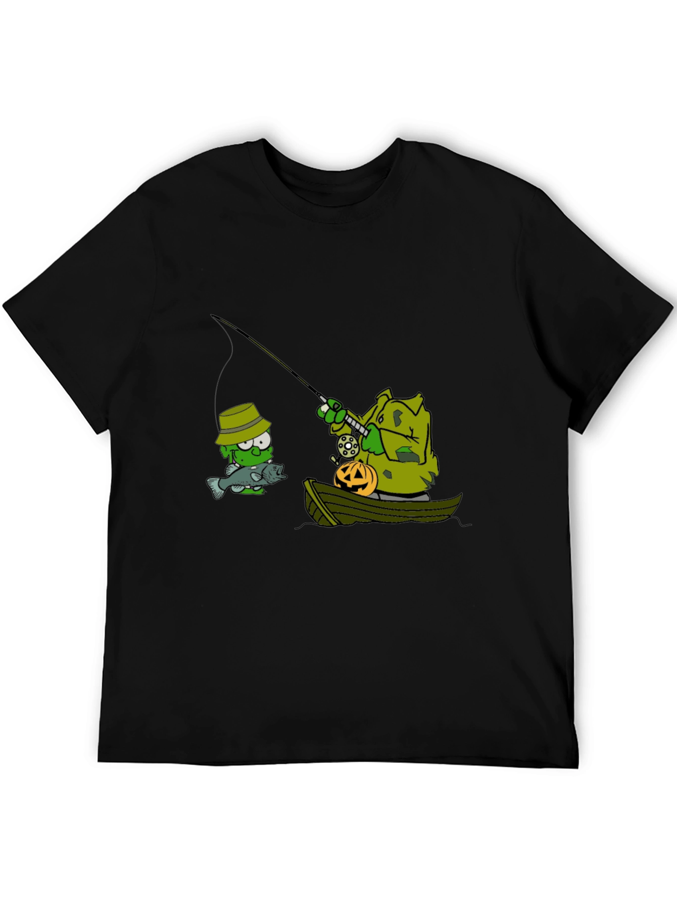 Spooky Fishing Graphic T-Shirt